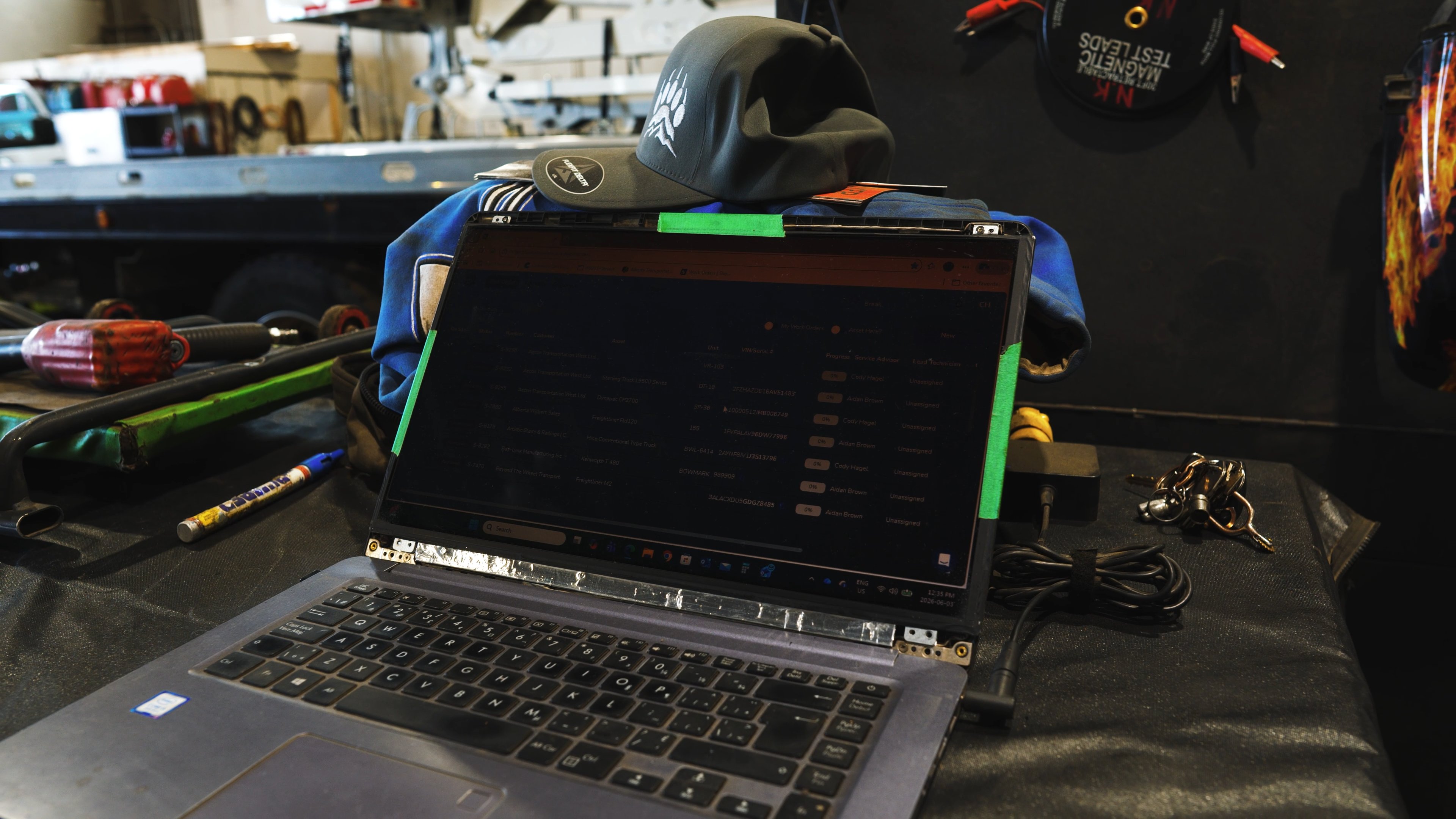 Technician working efficiently